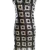 KAIFA Rozmiar 34/36 Kolor Czarny W serek Sukienka Bodycon Bezrękawnik Do Kolan