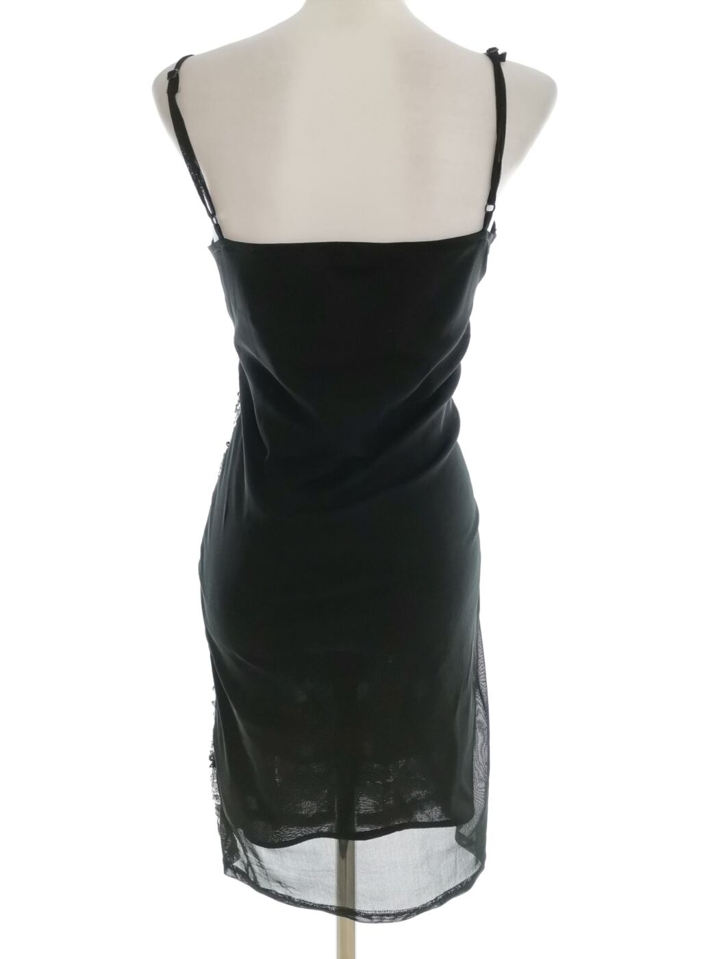 KAIFA Rozmiar 34/36 Kolor Czarny W serek Sukienka Bodycon Bezrękawnik Do Kolan KAIFA Rozmiar 34/36 Kolor Czarny W serek Sukienka Bodycon Bezrękawnik Do Kolan