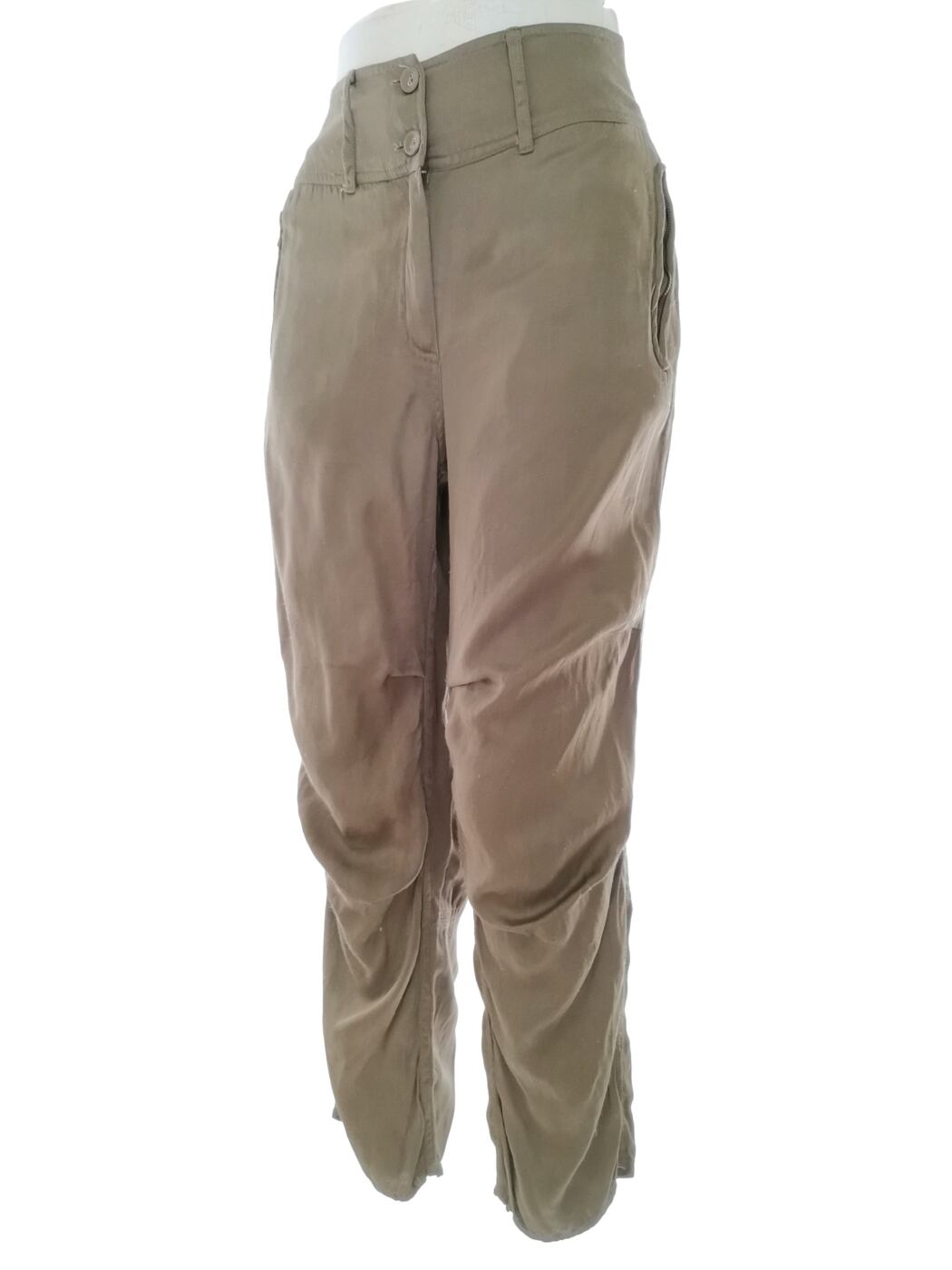IMG_20210521_094142.jpg The Masai Rozmiar M Kolor Khaki Spodnie Casual Materiał Wiskoza