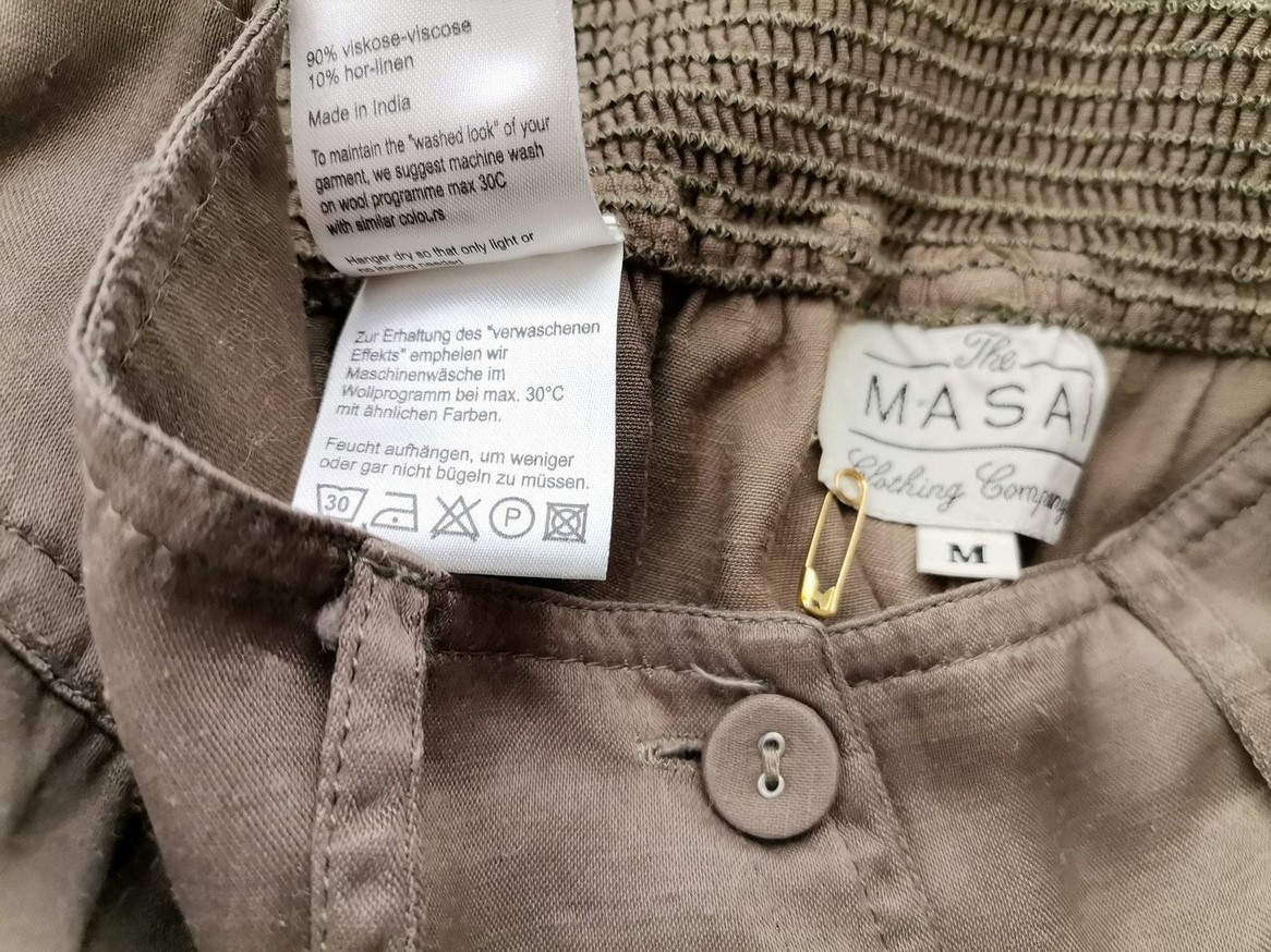 IMG_20210521_094219.jpg The Masai Rozmiar M Kolor Khaki Spodnie Casual Materiał Wiskoza