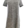 Zara Rozmiar S Kolor Szary Crew Neck Sukienka Sweterkowa Krótki rękaw Krótka