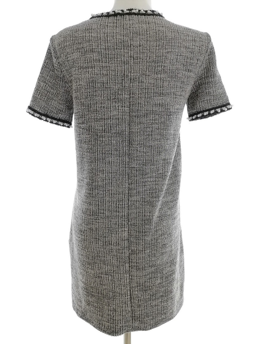 Zara Rozmiar S Kolor Szary Crew Neck Sukienka Sweterkowa Krótki rękaw Krótka Zara Rozmiar S Kolor Szary Crew Neck Sukienka Sweterkowa Krótki rękaw Krótka