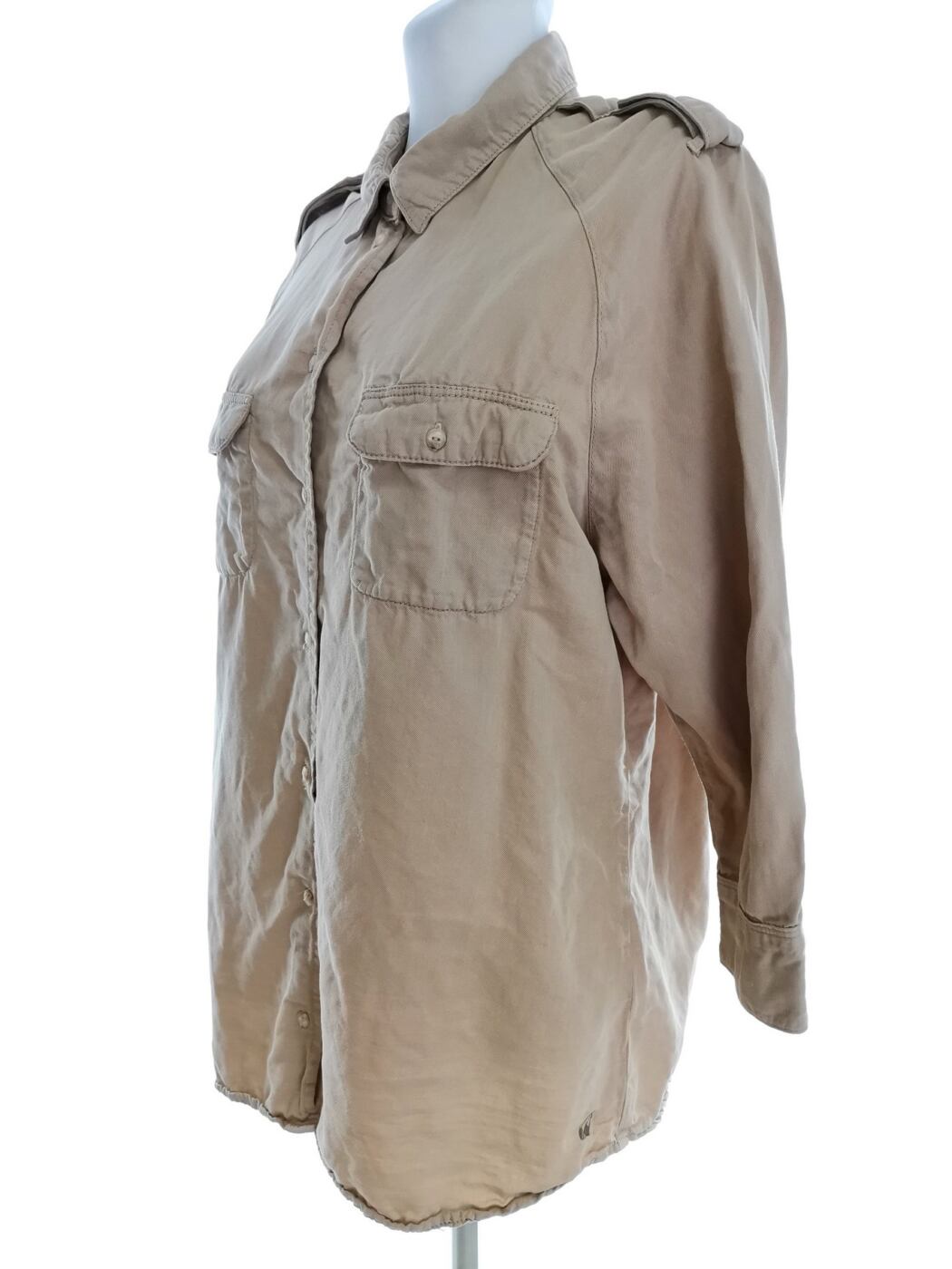 Peak performance Rozmiar XL Kolor Beżowy Kołnierz Tunika Zapinana Bluzka Rękaw 3/4 Materiał Bawełna Peak performance Rozmiar XL Kolor Beżowy Kołnierz Tunika Zapinana Bluzka Rękaw 3/4 Materiał Bawełna