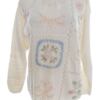 Daisy Rozmiar ONE SIZE (44) Kolor Kremowy Crew Neck Długi Sweter Tunika Długi rękaw Materiał Ramie Cienka dzianina