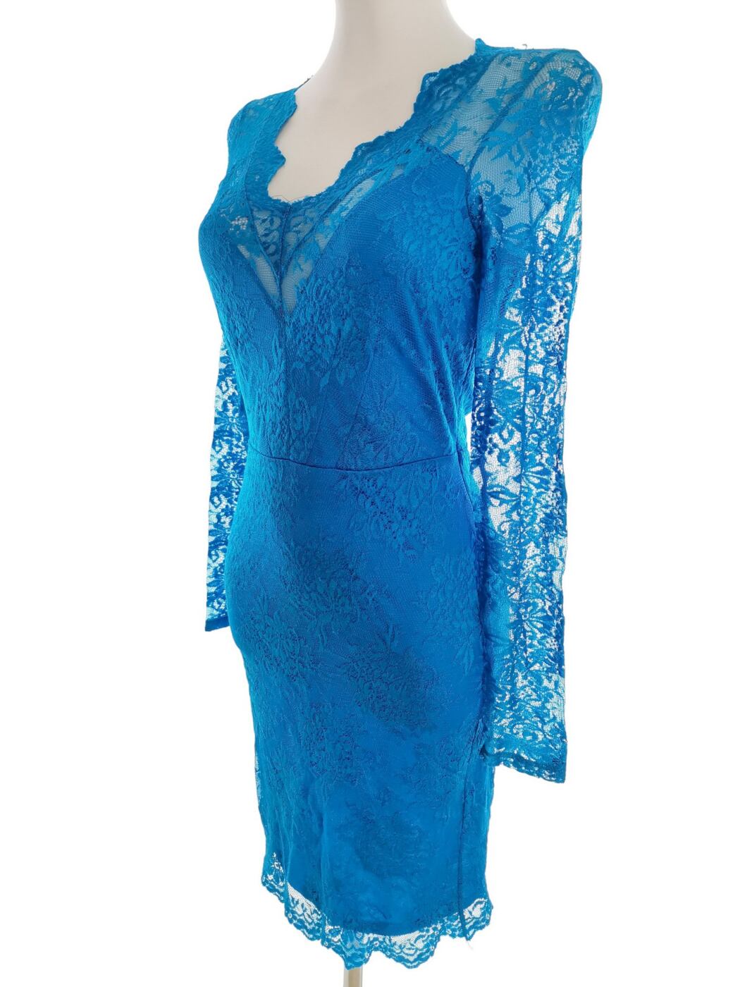 River island Rozmiar 6 (34) Kolor Niebieski W serek Suknia Balowa Sukienka Wieczorowa Długi rękaw Do Kolan River island Rozmiar 6 (34) Kolor Niebieski W serek Suknia Balowa Sukienka Wieczorowa Długi rękaw Do Kolan
