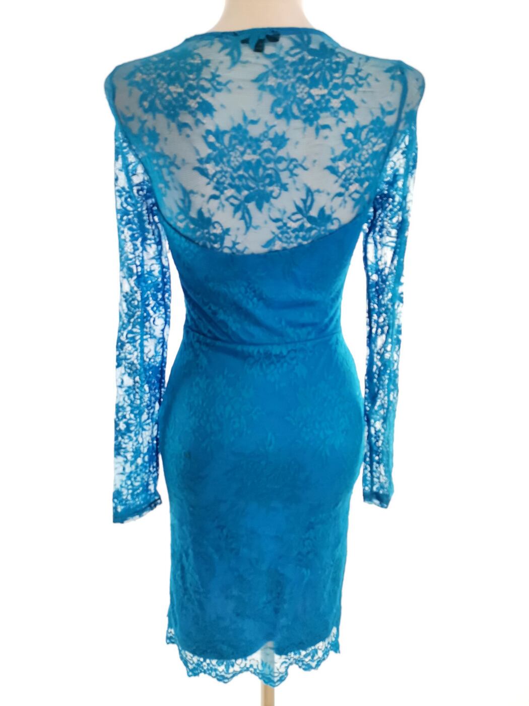 River island Rozmiar 6 (34) Kolor Niebieski W serek Suknia Balowa Sukienka Wieczorowa Długi rękaw Do Kolan River island Rozmiar 6 (34) Kolor Niebieski W serek Suknia Balowa Sukienka Wieczorowa Długi rękaw Do Kolan