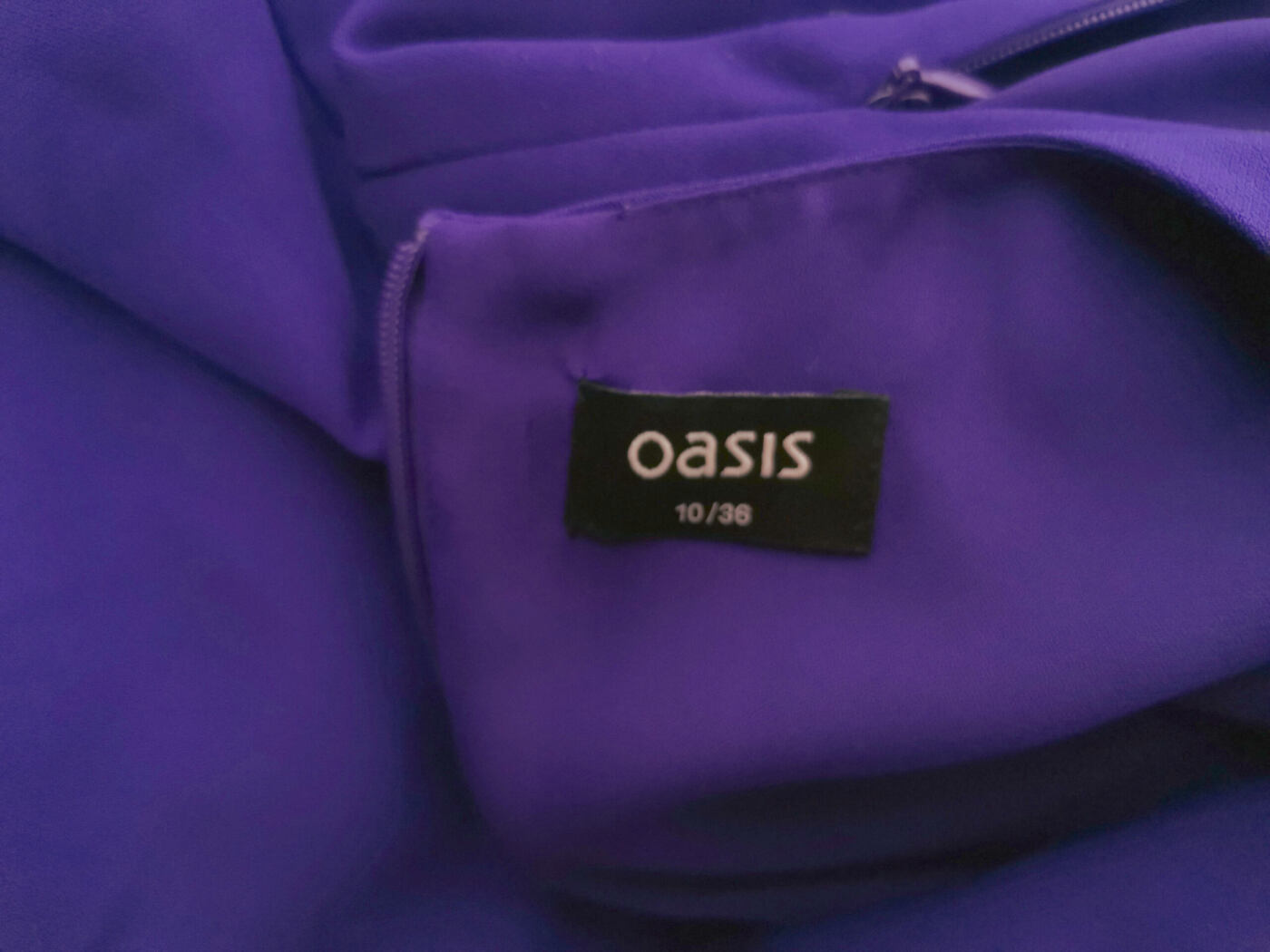 Oasis Rozmiar 10 (36) Kolor Fioletowy W serek Suknia Balowa Sukienka Wieczorowa Bezrękawnik Do Kolan
