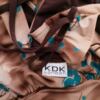 KDK London Rozmiar 38/40 Kolor Brązowy W serek Sukienka Letnia Bezrękawnik Midi