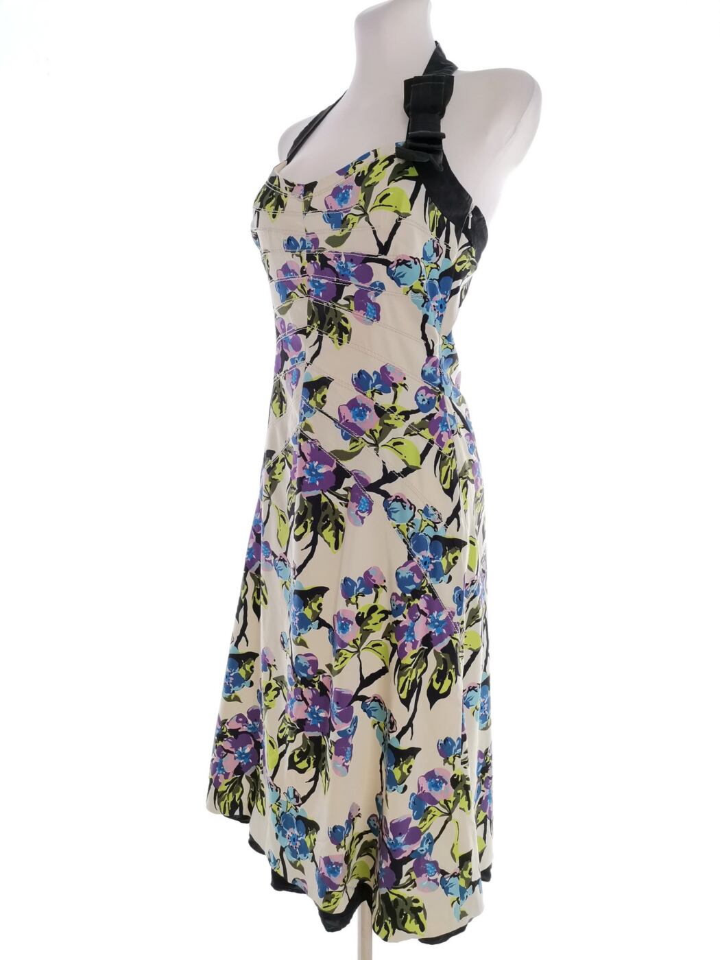 Karen MILLEN Rozmiar 10 (38) Kolor Kremowy Halter Sukienka Maxi Bezrękawnik Długa Karen MILLEN Rozmiar 10 (38) Kolor Kremowy Halter Sukienka Maxi Bezrękawnik Długa