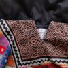 Vintage Rozmiar M Kolor Czarny Split Crew Neck Sukienka A-Line Długi rękaw Midi