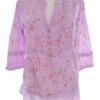 Flash Woman Rozmiar 38/40 Kolor Lawendowy Split Crew Neck Bluzka Popover Guziki Rękaw 3/4 Materiał Bawełna 100%