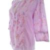 Flash Woman Rozmiar 38/40 Kolor Lawendowy Split Crew Neck Bluzka Popover Guziki Rękaw 3/4 Materiał Bawełna 100%