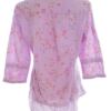 Flash Woman Rozmiar 38/40 Kolor Lawendowy Split Crew Neck Bluzka Popover Guziki Rękaw 3/4 Materiał Bawełna 100%