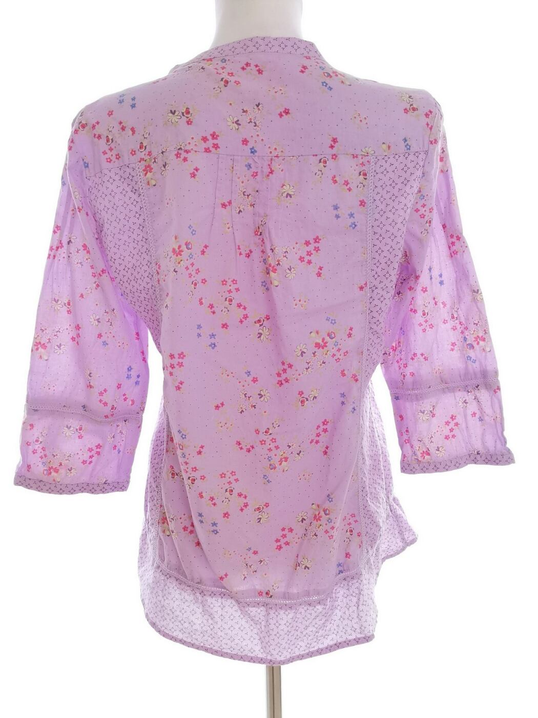 IMG_20210526_121039.jpg Flash Woman Rozmiar 38/40 Kolor Lawendowy Split Crew Neck Bluzka Popover Guziki Rękaw 3/4 Materiał Bawełna 100%