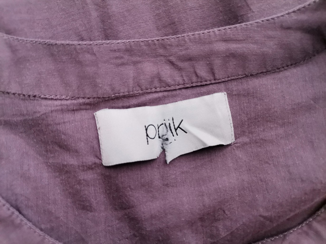 Priik Rozmiar M Kolor Fioletowy Okrągły dekolt Tunika Popover Bluzka Rękaw 3/4 Materiał Bawełna 100% Priik Rozmiar M Kolor Fioletowy Okrągły dekolt Tunika Popover Bluzka Rękaw 3/4 Materiał Bawełna 100%