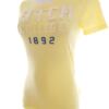 ABERCROMBIE & FITCH Rozmiar S Kolor Żółty Crew Neck T-Shirt Krótki rękaw Materiał Bawełna