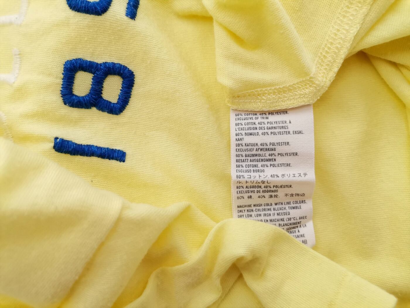 ABERCROMBIE & FITCH Rozmiar S Kolor Żółty Crew Neck T-Shirt Krótki rękaw Materiał Bawełna