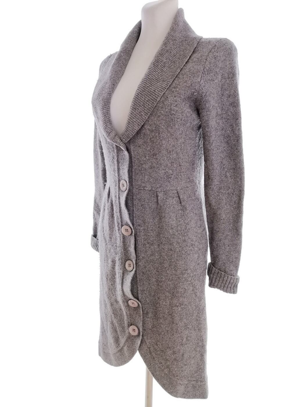 InWear Rozmiar M Kolor Szary Kołnierz Sukienka Sweterkowa Długi rękaw Midi Materiał Wełna InWear Rozmiar M Kolor Szary Kołnierz Sukienka Sweterkowa Długi rękaw Midi Materiał Wełna