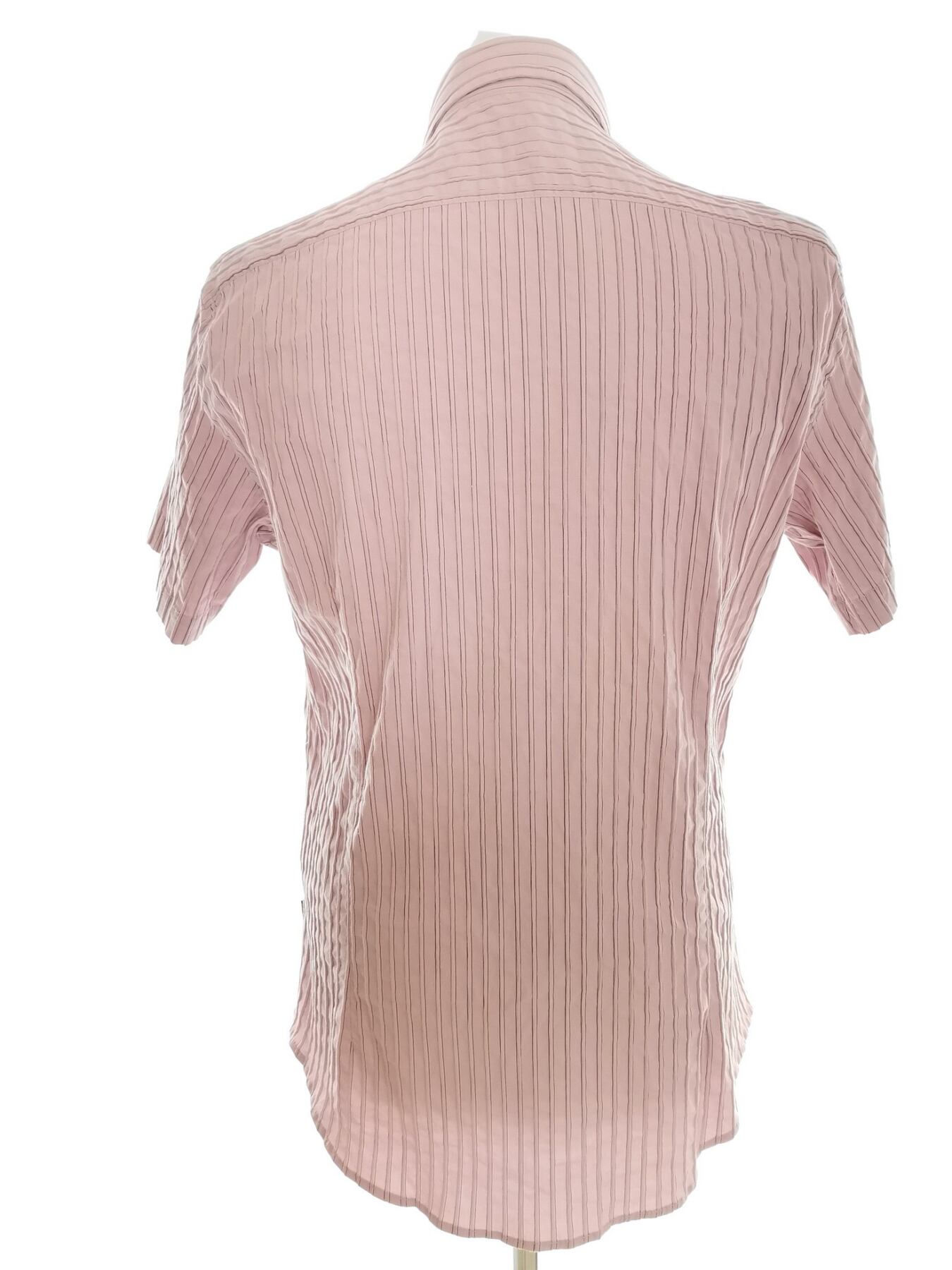 IMG_20210527_132107.jpg Ted Baker Rozmiar 5 (XXL) Kolor Lawendowy Pasy Kołnierz Męska Koszula Casual Krótki rękaw Materiał Bawełna