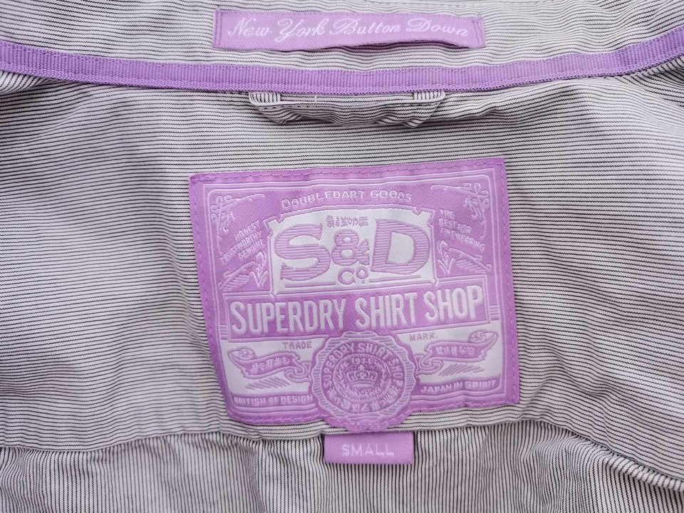 IMG_20210527_140418.jpg Superdry Rozmiar S Kolor Szary Pasy Kołnierz Koszula Zapinana Bluzka Długi rękaw Materiał Bawełna 100%