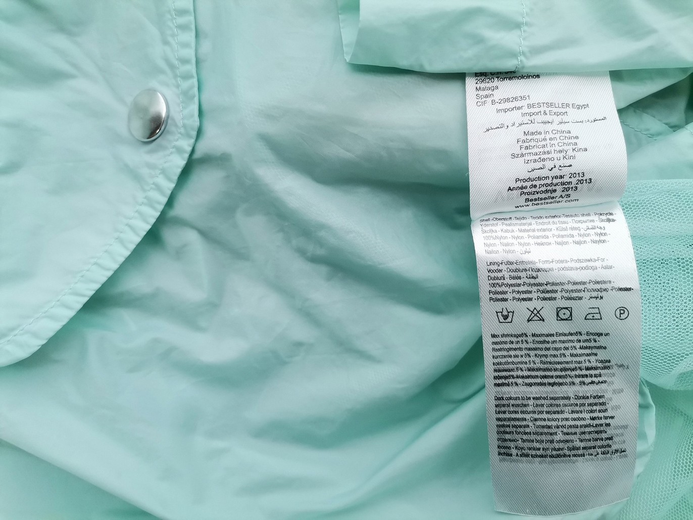Vero moda Rozmiar XS Kolor Miętowy Płaszcz Długi rękaw