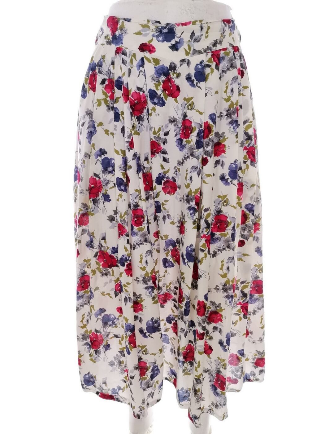 Vintage Rozmiar 36 Kolor Biały Spódnica Maxi Długa Materiał Wiskoza 100%