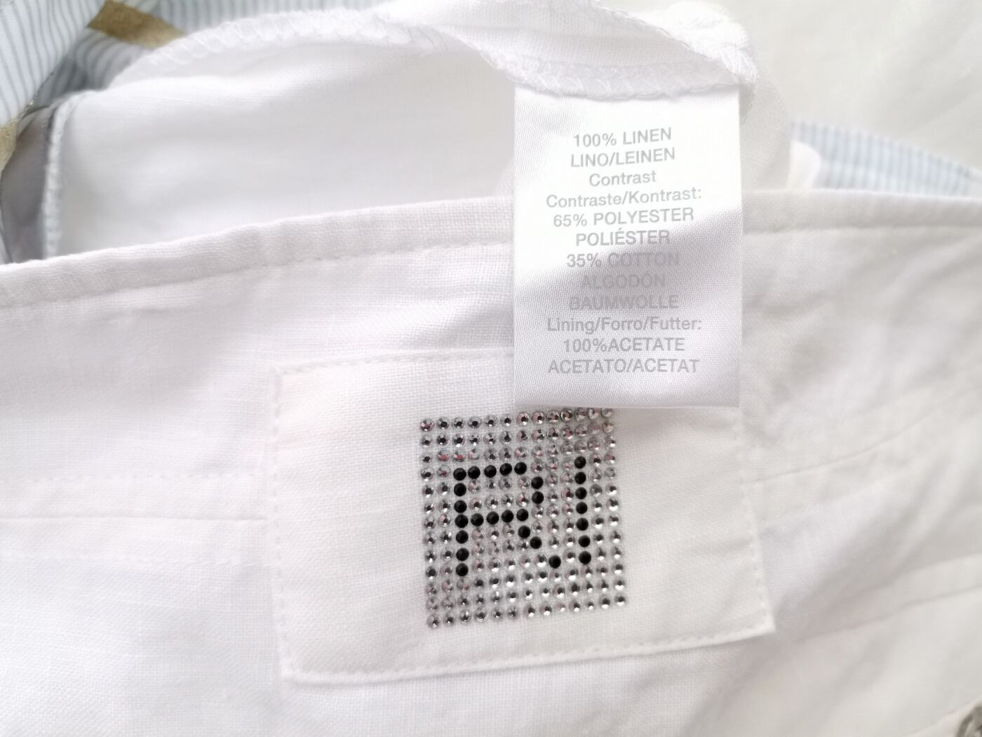 River island Rozmiar 12 (38) Kolor Biały Spodnie Eleganckie Materiał Len 100%