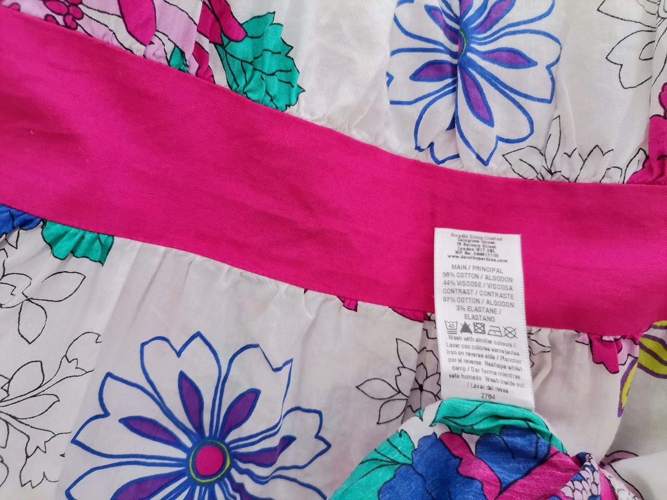 IMG_20210601_145123.jpg Dorothy perkins Rozmiar 6 (34) Kolor Biały Kwadratowy dekolt Bluzka Peplum Krótki rękaw Materiał Bawełna