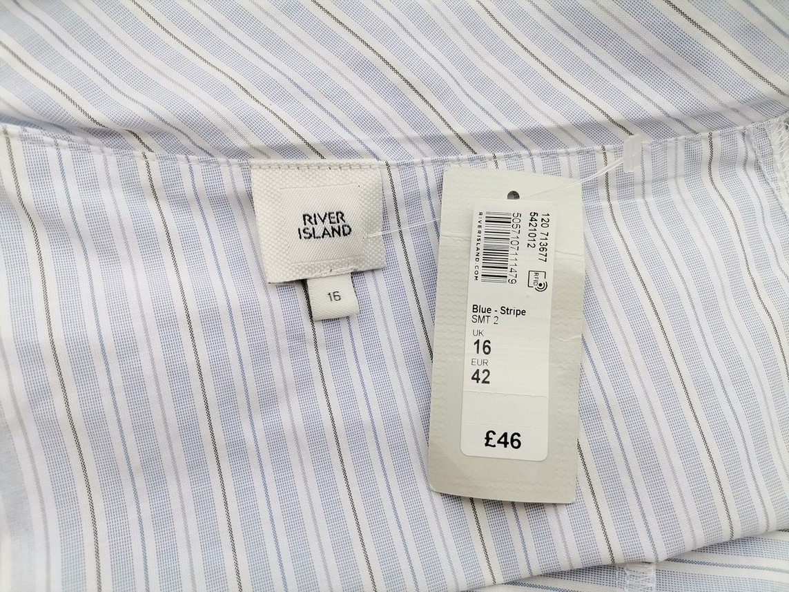 IMG_20210602_111028.jpg River island Rozmiar 16 (42) Kolor Niebieski Pasy Kombinezon Spodnium Rękaw 3/4 Materiał Bawełna