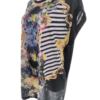 River island Rozmiar 14 (42) Kolor Czarny Pasy Crew Neck Tunika Bluzka Krótki rękaw
