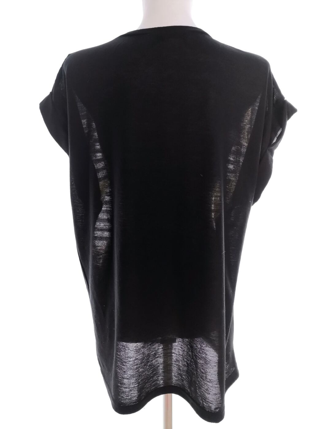 River island Rozmiar 14 (42) Kolor Czarny Pasy Crew Neck Tunika Bluzka Krótki rękaw