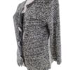 Rozmiar M Kolor Szary Split Crew Neck Żakiet z zapięciem Rękaw 3/4 Materiał Akryl