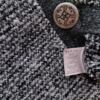 Rozmiar M Kolor Szary Split Crew Neck Żakiet z zapięciem Rękaw 3/4 Materiał Akryl