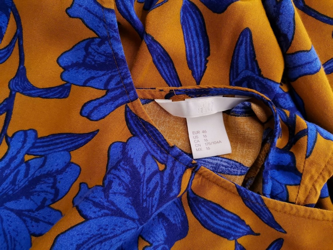 H&m Rozmiar 46 Kolor Pomarańczowy Okrągły dekolt Sukienka Prostokątna Bezrękawnik Midi Materiał Wiskoza 100% H&m Rozmiar 46 Kolor Pomarańczowy Okrągły dekolt Sukienka Prostokątna Bezrękawnik Midi Materiał Wiskoza 100%