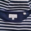 Jack Wills Rozmiar 10 (38) Kolor Granatowy Pasy Okrągły dekolt Sukienka A-Line Rękaw 3/4 Do Kolan Materiał Bawełna