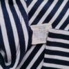 Jack Wills Rozmiar 10 (38) Kolor Granatowy Pasy Okrągły dekolt Sukienka A-Line Rękaw 3/4 Do Kolan Materiał Bawełna