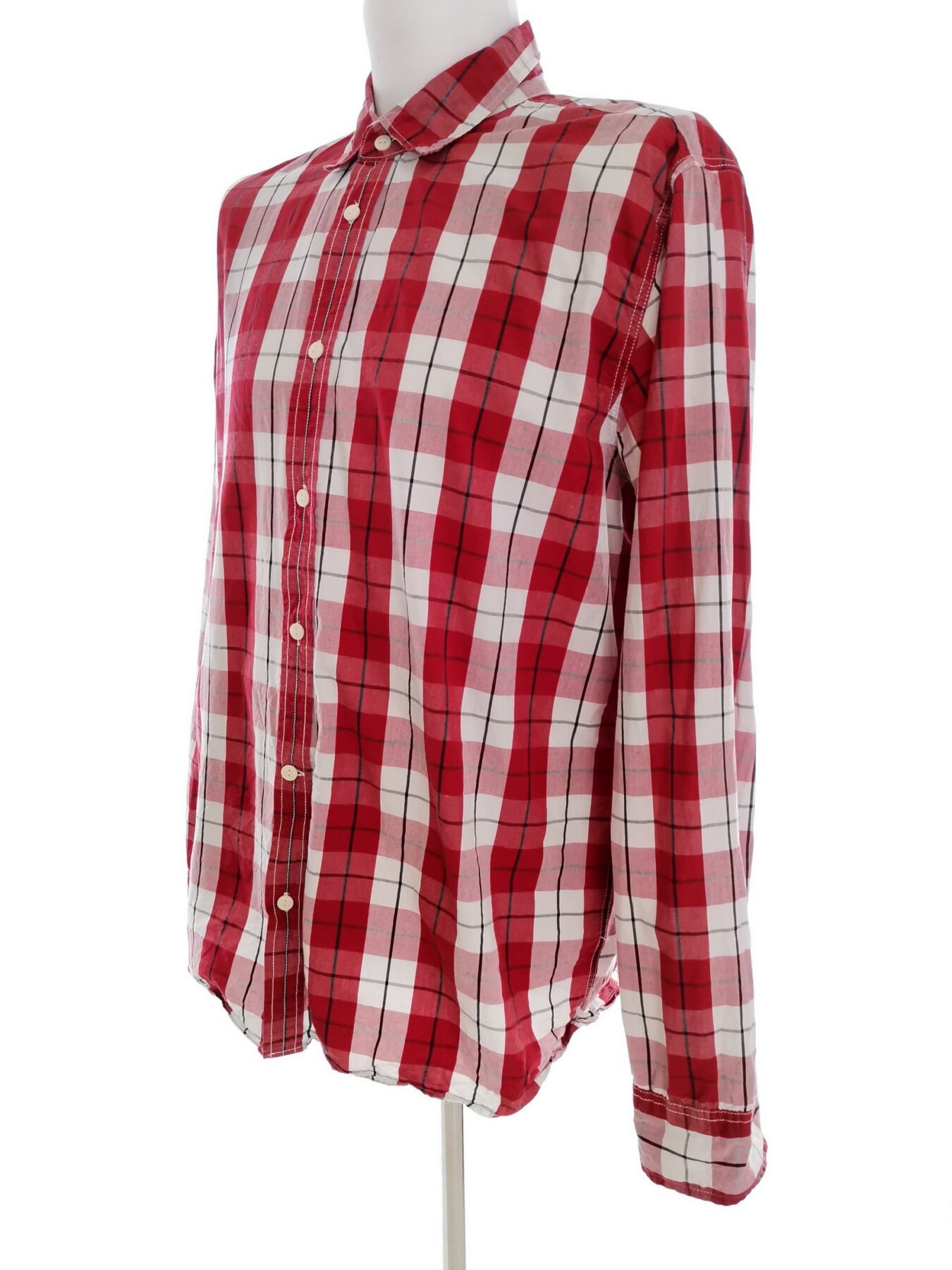 IMG_20210611_113058.jpg Levis Rozmiar XL Kolor Czerwony Krata Kołnierz Męska Koszula Casual Długi rękaw Materiał Bawełna 100%