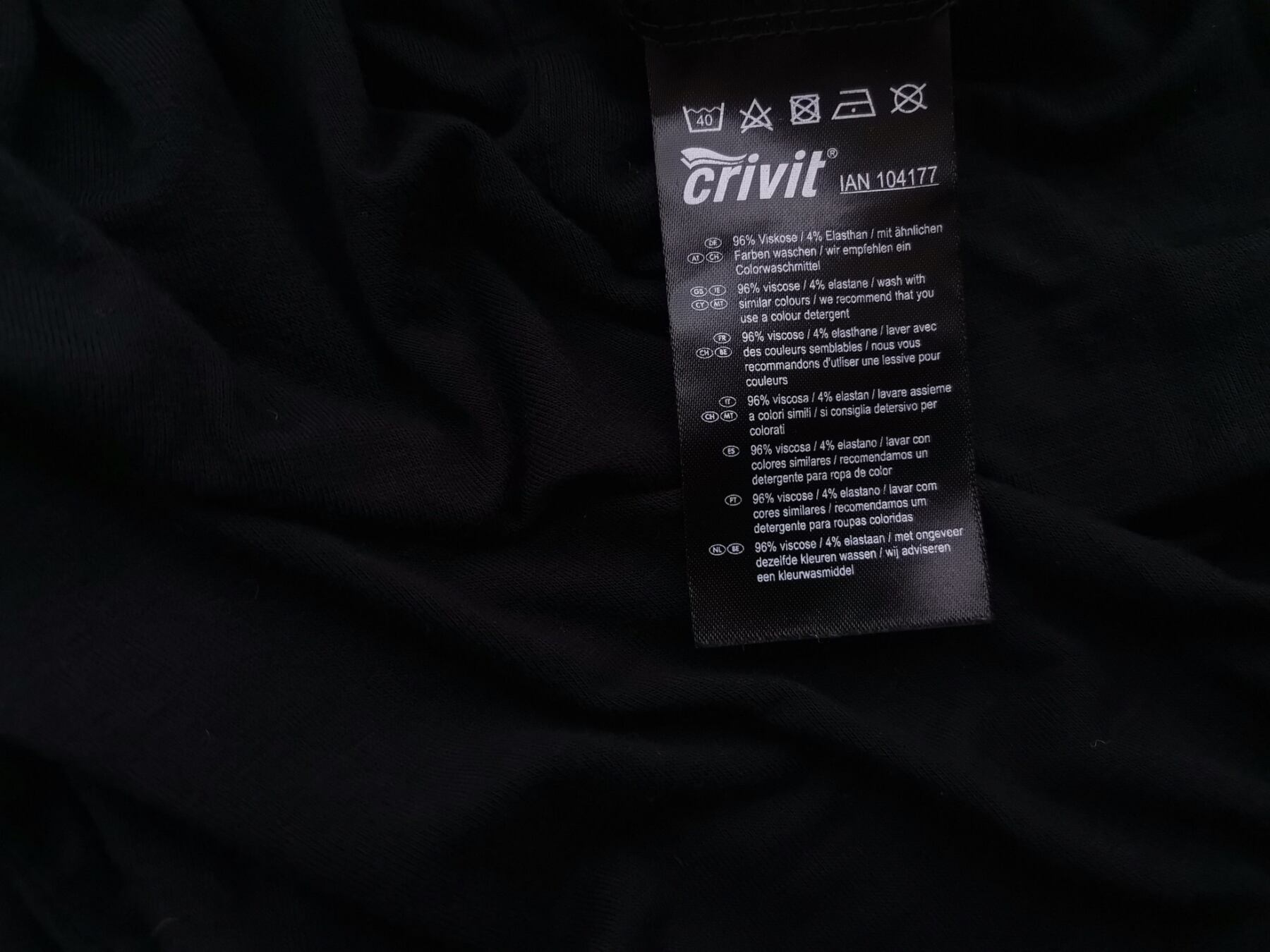 IMG_20210611_131335.jpg crivit Rozmiar L (44/46) Kolor Czarny Spodnie Casual Materiał Wiskoza