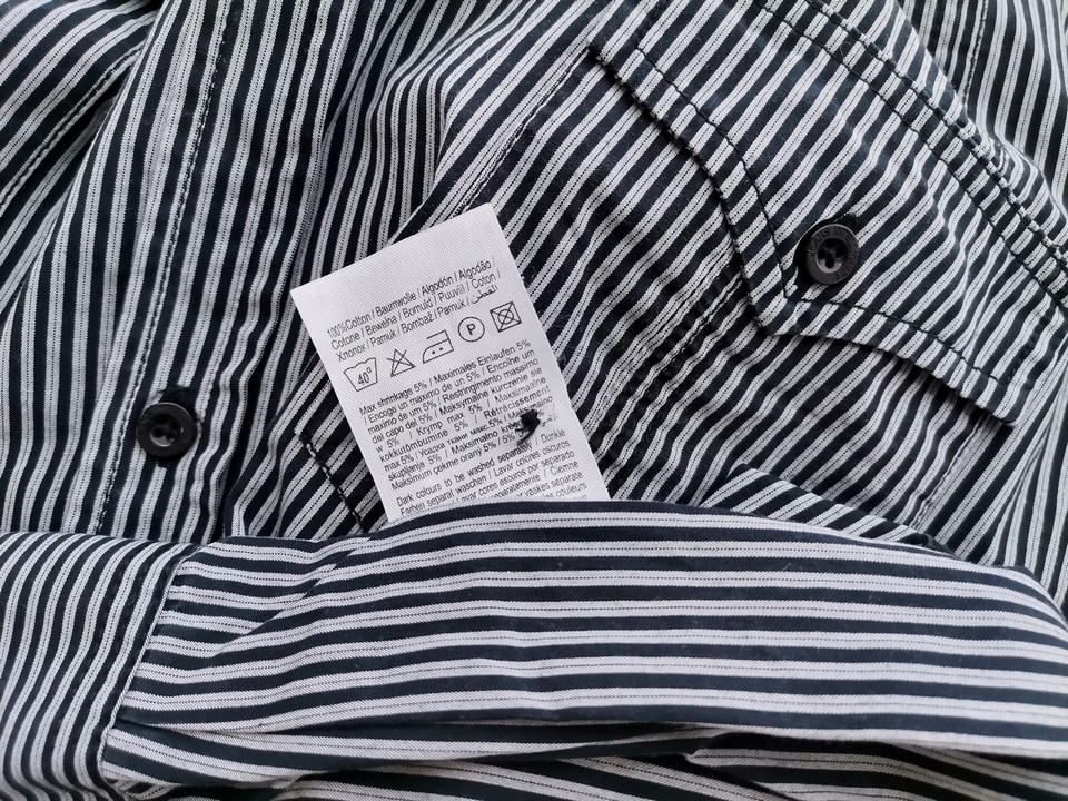 IMG_20210611_140325.jpg Jack & jones Rozmiar XXL Kolor Czarny Pasy Kołnierz Męska Koszula Casual Długi rękaw Materiał Bawełna 100%