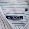 BEN SHERMAN Rozmiar 15.5 (38) Kolor Niebieski Pasy Kołnierz Męska Koszula Elegancka Długi rękaw Materiał Bawełna