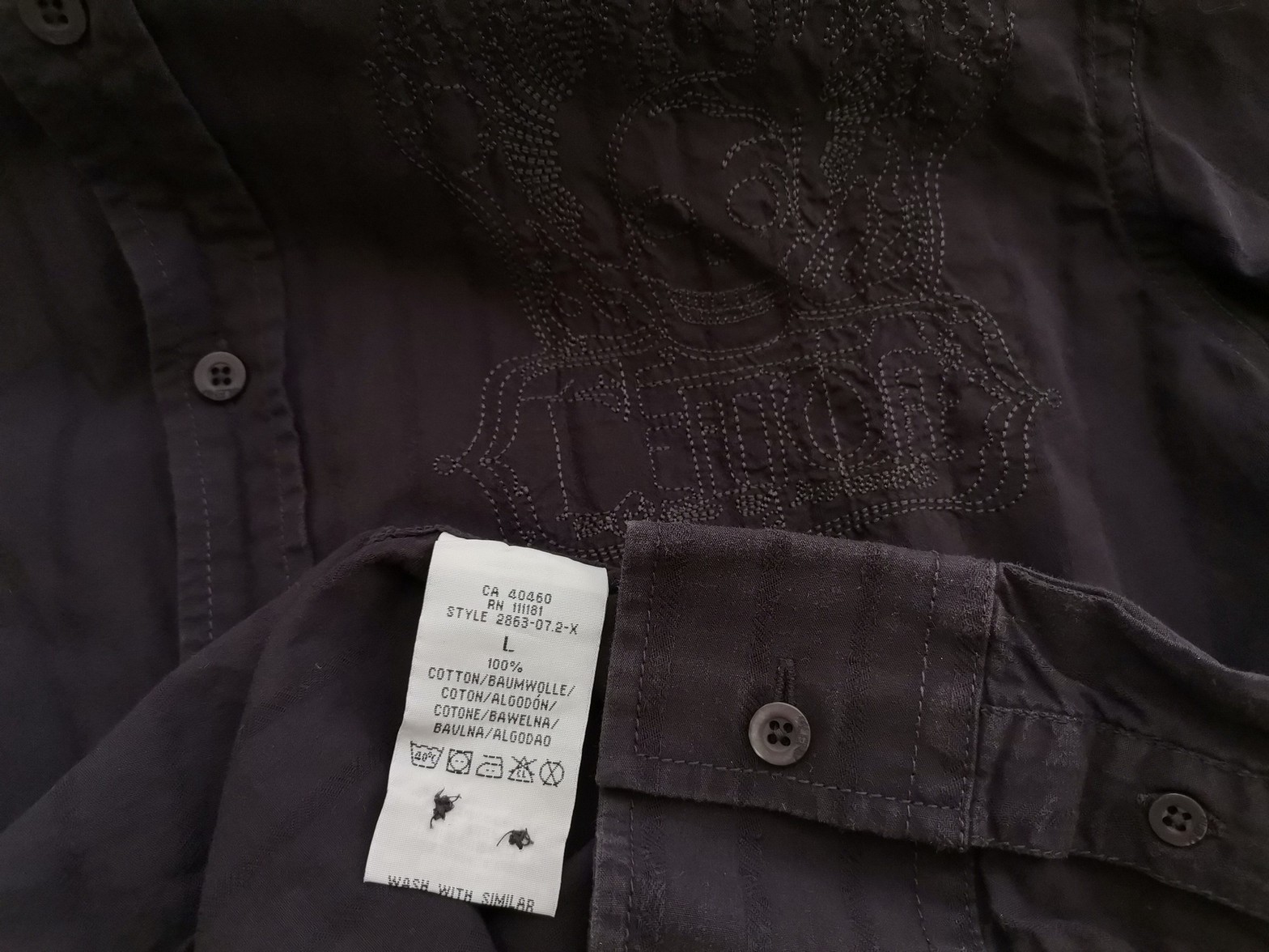 BLEND Rozmiar L Kolor Brązowy Pasy Kołnierz Męska Koszula Casual Długi rękaw Materiał Bawełna 100%