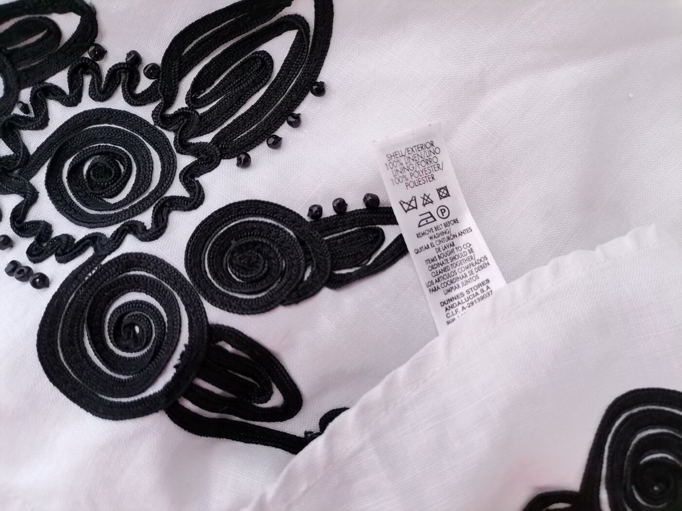 IMG_20210615_131547.jpg Dunnes stores Rozmiar 14 (42) Kolor Biały Spódnica Prosta i Ołówkowa Midi Materiał Len 100%