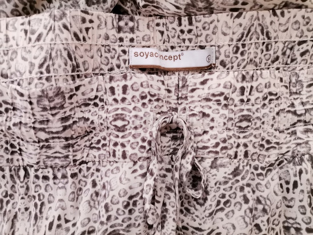 Soyaconcept Rozmiar XL Kolor Beżowy Spodnie Casual Materiał Wiskoza 100%