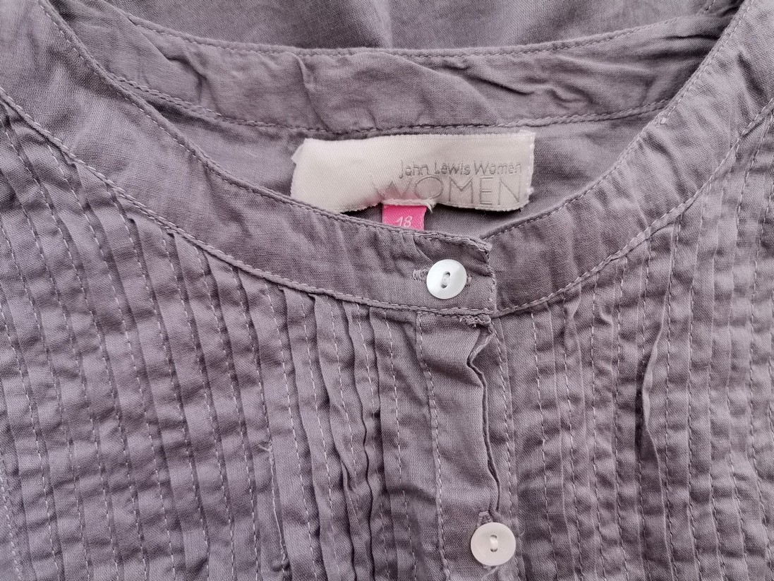 John Lewis Rozmiar 18 (46) Kolor Szary Crew Neck Tunika Popover Bluzka Długi rękaw Materiał Bawełna 100% John Lewis Rozmiar 18 (46) Kolor Szary Crew Neck Tunika Popover Bluzka Długi rękaw Materiał Bawełna 100%