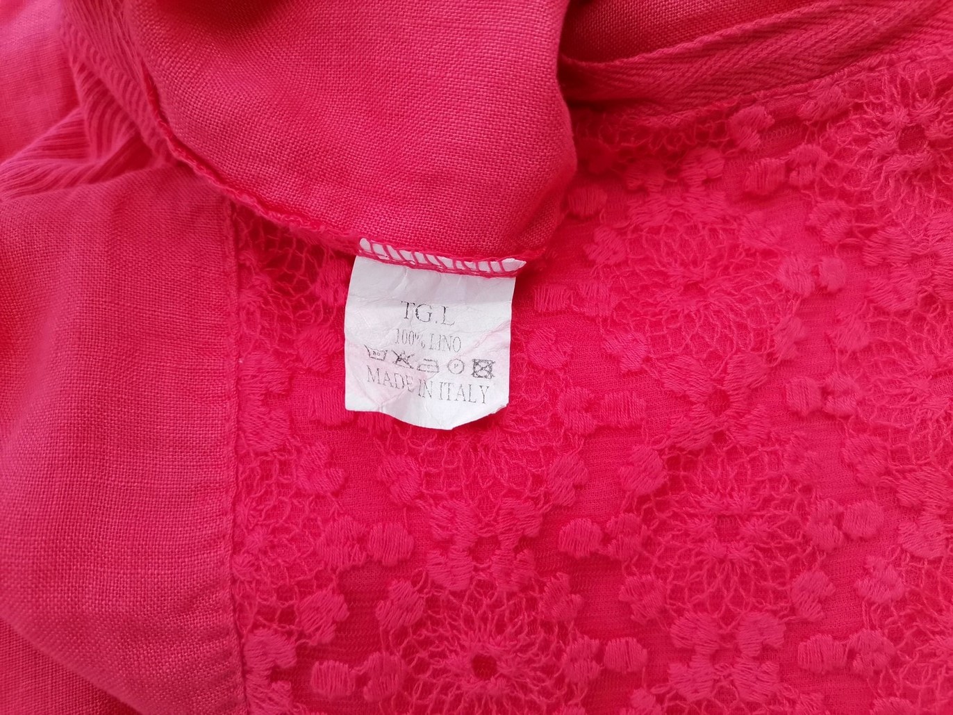 IMG_20210617_134702.jpg Italy Rozmiar L Kolor Różowy Spodnie Casual Materiał Len 100%