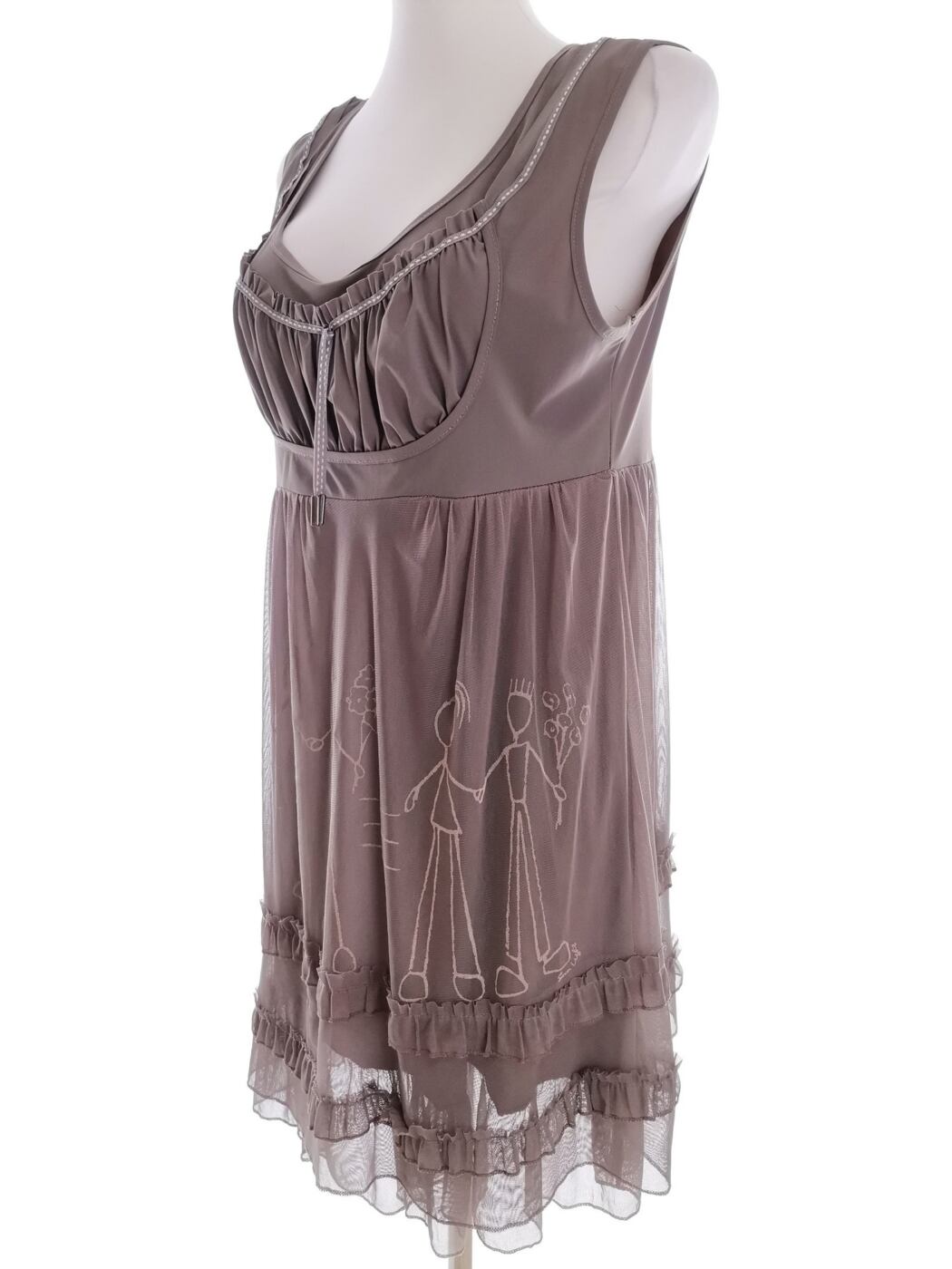 Sun Light Rozmiar 4 (42) Kolor Szary Dekolt U Sukienka Sheath Bezrękawnik Do Kolan Sun Light Rozmiar 4 (42) Kolor Szary Dekolt U Sukienka Sheath Bezrękawnik Do Kolan
