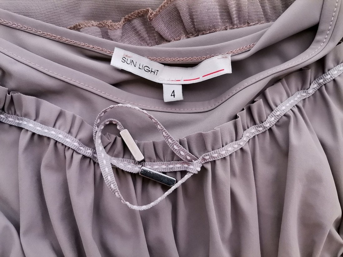 Sun Light Rozmiar 4 (42) Kolor Szary Dekolt U Sukienka Sheath Bezrękawnik Do Kolan Sun Light Rozmiar 4 (42) Kolor Szary Dekolt U Sukienka Sheath Bezrękawnik Do Kolan