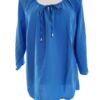 Created by Chic Rozmiar 46/48 Kolor Niebieski Keyhole Crew Neck Bluzka Rękaw 3/4
