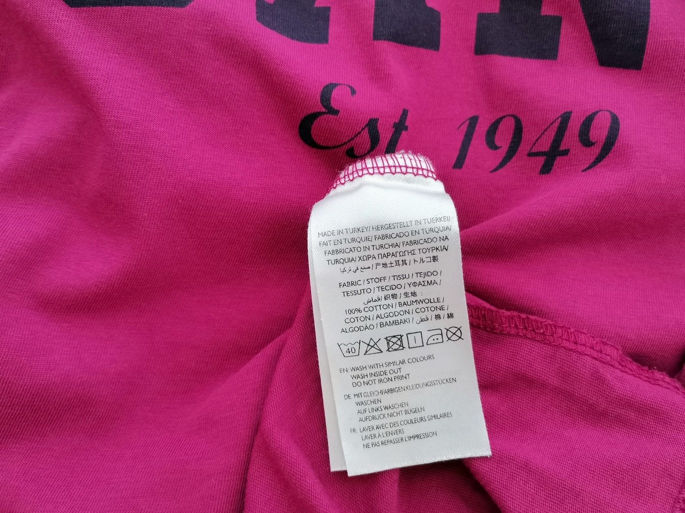 IMG_20210618_122648.jpg Gant Rozmiar XXL Kolor Fuksja Okrągły dekolt Bluzka Długi rękaw Materiał Bawełna 100%