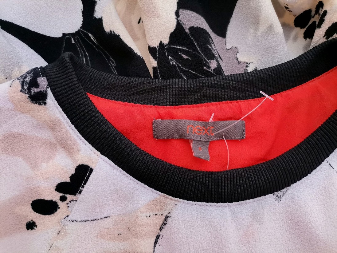 Next Rozmiar 8 (36) Kolor Kremowy Crew Neck Sukienka A-Line Bezrękawnik Do Kolan